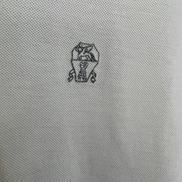 Brunello Cucinelli Men's LS Natural Cream White Polo Shirt M $775 - Picture 3 of 7